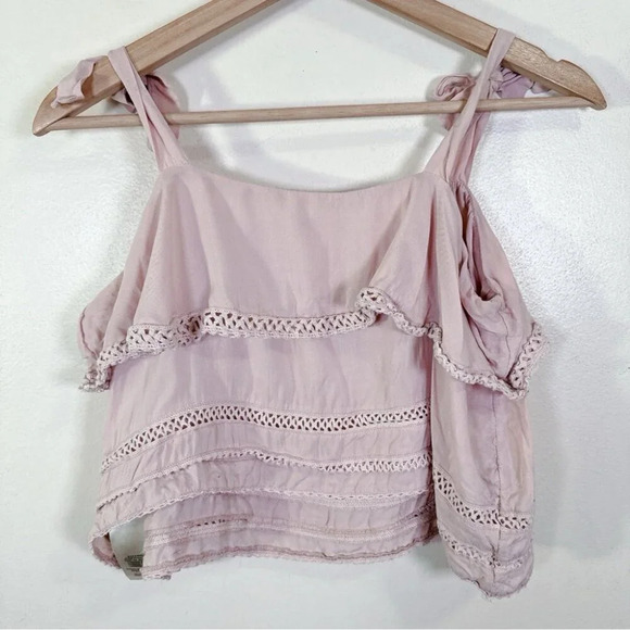 Aritzia Wilfred  Womens Size Medium Lace Ruffle Tank Top - Picture 12 of 12